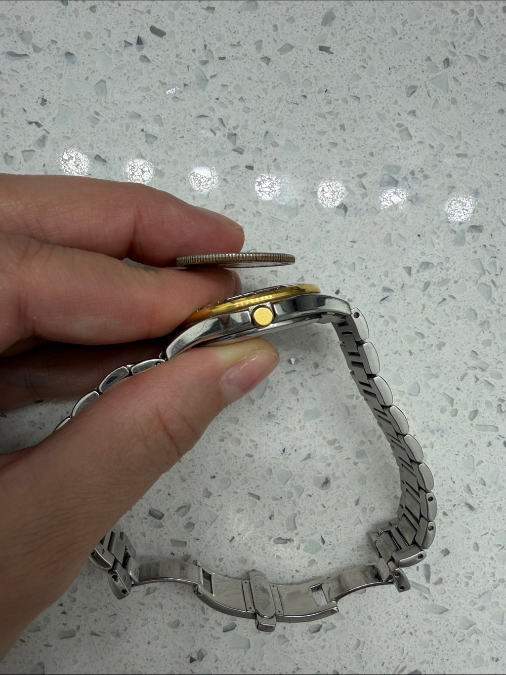 Citizen Two-Tone Silver & Gold Ladies Eco-Drive Watch - Picture 7 of 8